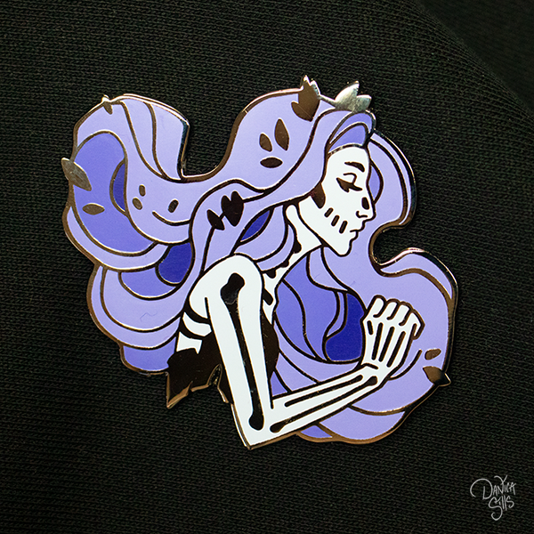 Sleeping Bones ☾ Hard Enamel Pin